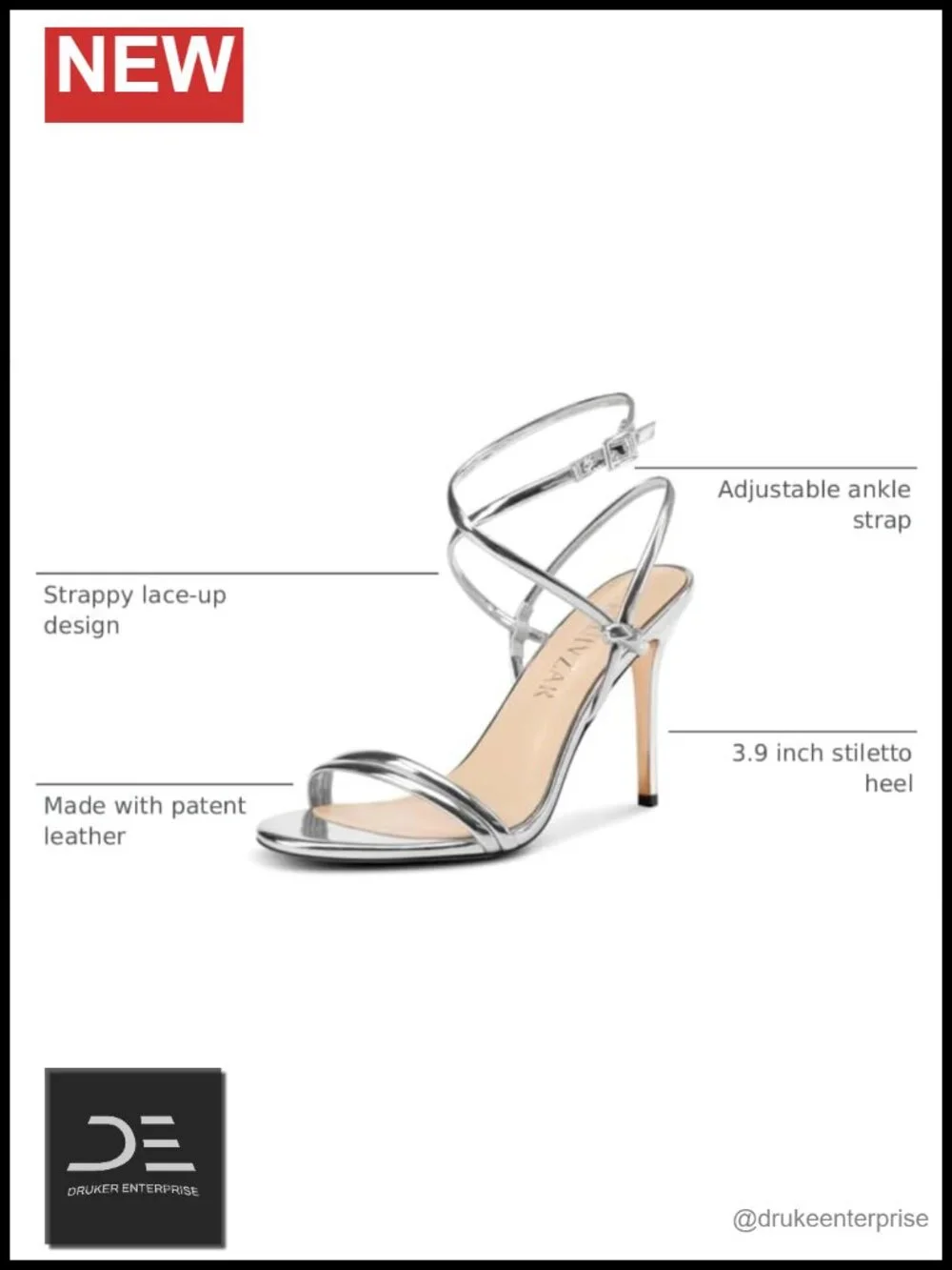 Strappy Lace-up Stiletto High Heel Sandals Open Toe Ankle Strap Party Dress